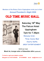 President's Night Old Time Music Hall  16 May 2026